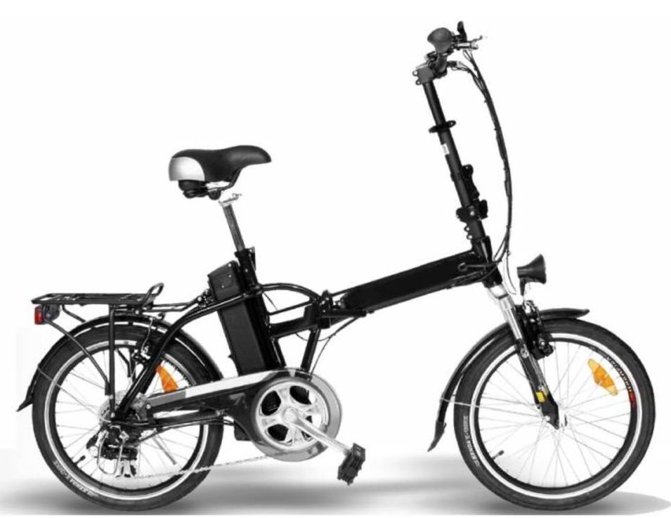 Vélo électrique pliant Monaco 250W lithium noir E-Go Quick - Photo n°1