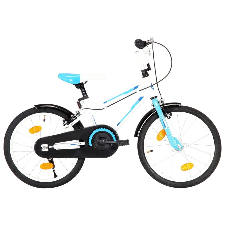 Vélo pour enfants 18 pouces Bleu et blanc - Photo n°1