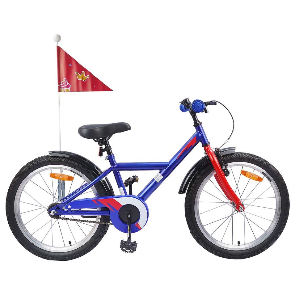 Vélo pour Enfants 18 Pouces pour les 5-7 ans Bleu foncé - Photo n°1
