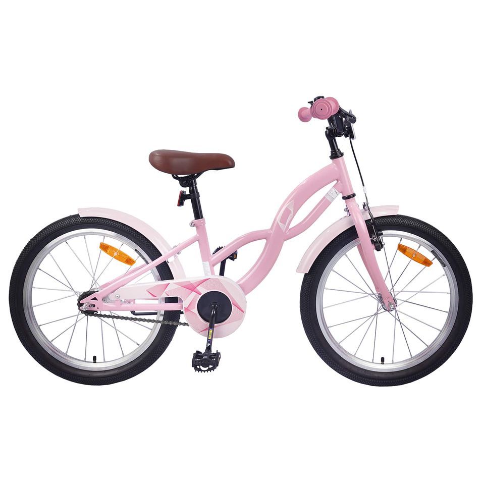 Vélo pour Enfants 18 Pouces pour les 5-7 ans Rose clair - Photo n°1