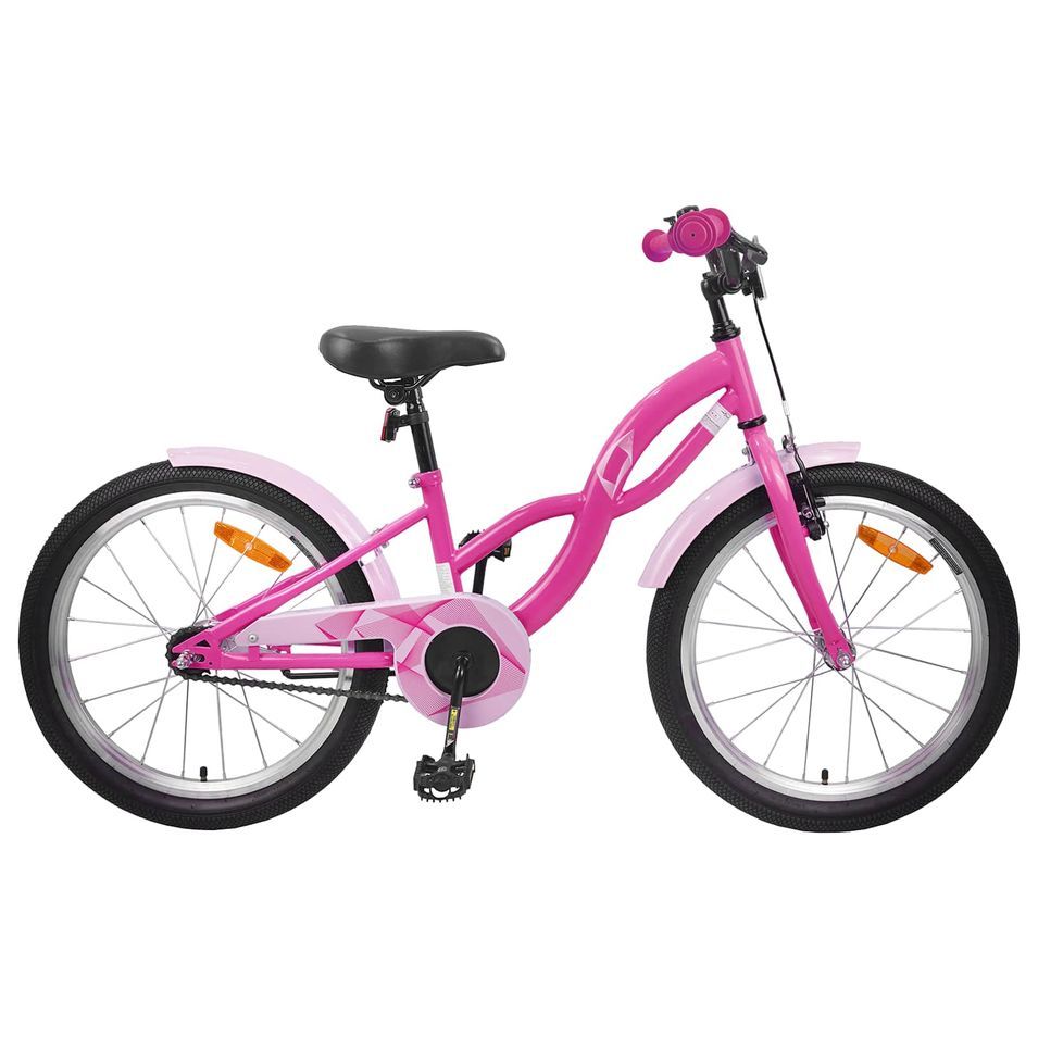Vélo pour Enfants 18 Pouces pour les 5-7 ans Rose foncé - Photo n°1