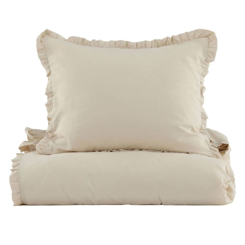 Venture Home Ensemble de lit Lias 200x150 cm Coton Beige - Photo n°1