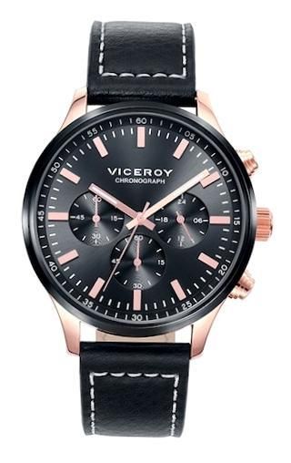 Viceroy Magnum 471059-57 - Chronograph - Stainless Steel Case - 42 Mm - Leather/cuoio Strap - Water Resistant: 100 Meters - Photo n°1