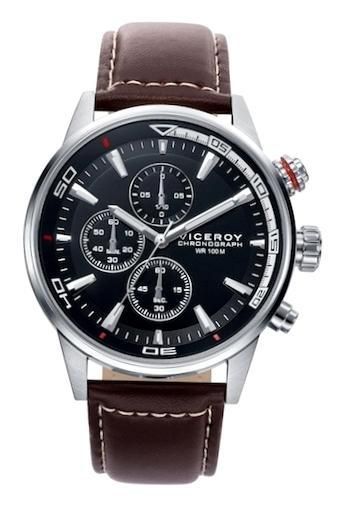 Viceroy Men 46683-57 - Multifunction - Stainless Steel Case - 42 Mm - Leather/cuoio Strap - Water Resistant: 100 Meters - Photo n°1