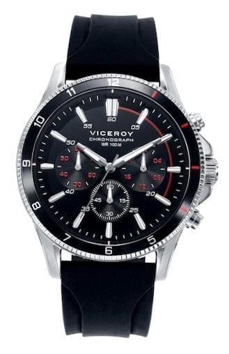 Viceroy Men 46689-57 - Multifunction - Stainless Steel Case - 44 Mm - Silicon Strap - Water Resistant: 100 Meters - Photo n°1