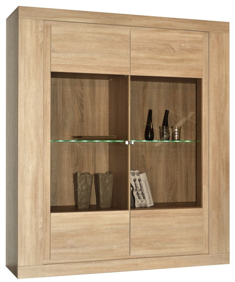 Vitrine chêne avec éclairage leds Season - Photo n°1