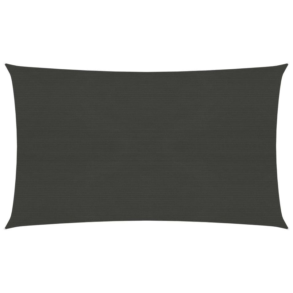 Voile d'ombrage 160 g/m² Anthracite 2,5x5 m PEHD - Photo n°1