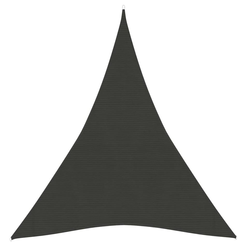 Voile d'ombrage 160 g/m² Anthracite 3x4x4 m PEHD - Photo n°1