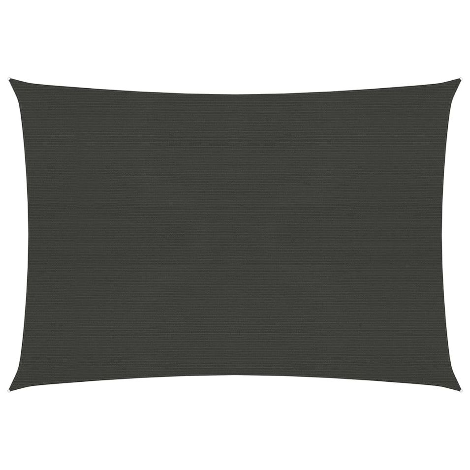 Voile d'ombrage 160 g/m² Anthracite 5x6 m PEHD - Photo n°1