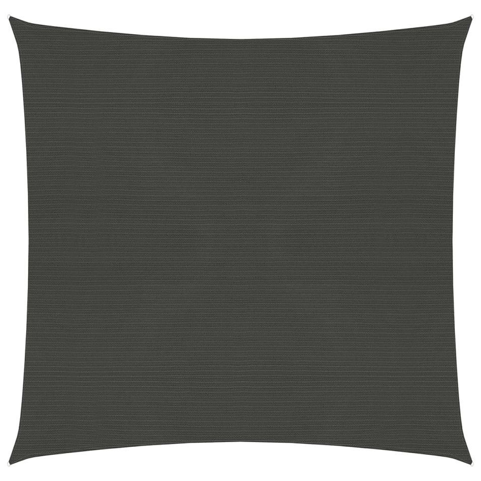 Voile d'ombrage 160 g/m² Anthracite 6x6 m PEHD - Photo n°1
