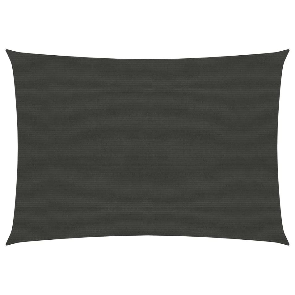 Voile d'ombrage 160 g/m² Anthracite 6x7 m PEHD - Photo n°1