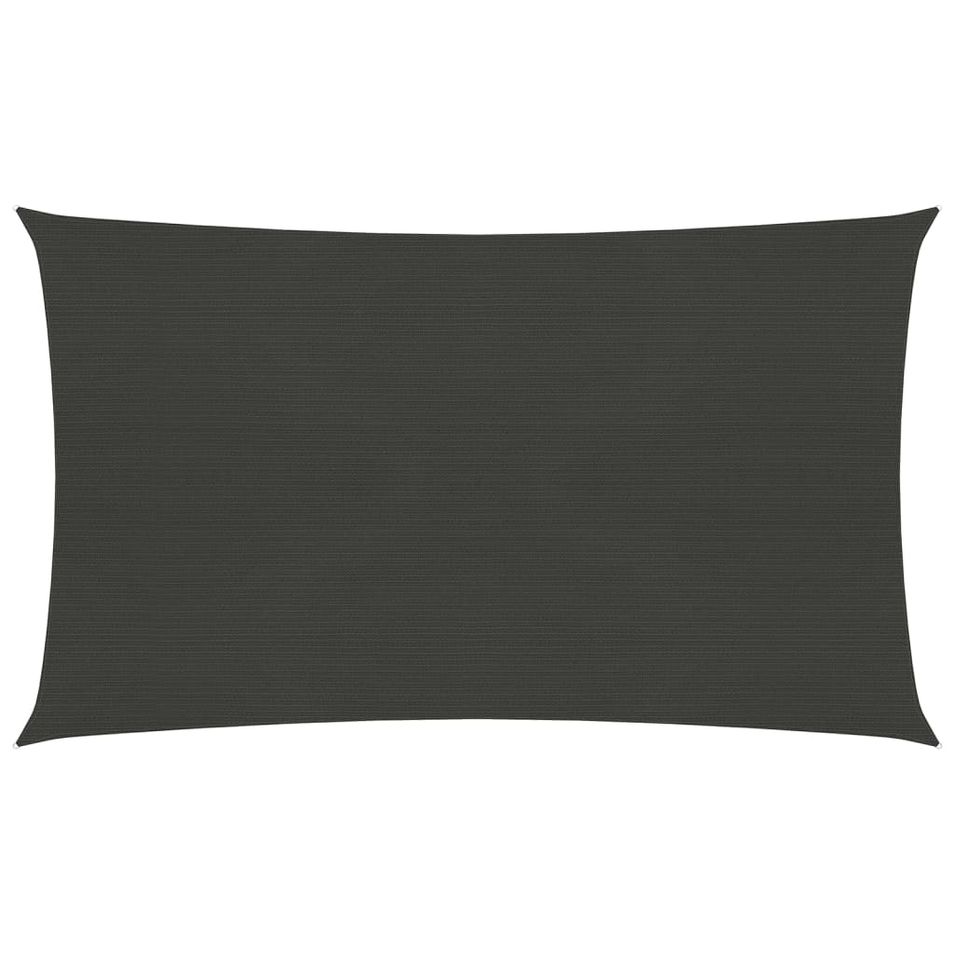 Voile d'ombrage 160 g/m² Anthracite 6x8 m PEHD - Photo n°1