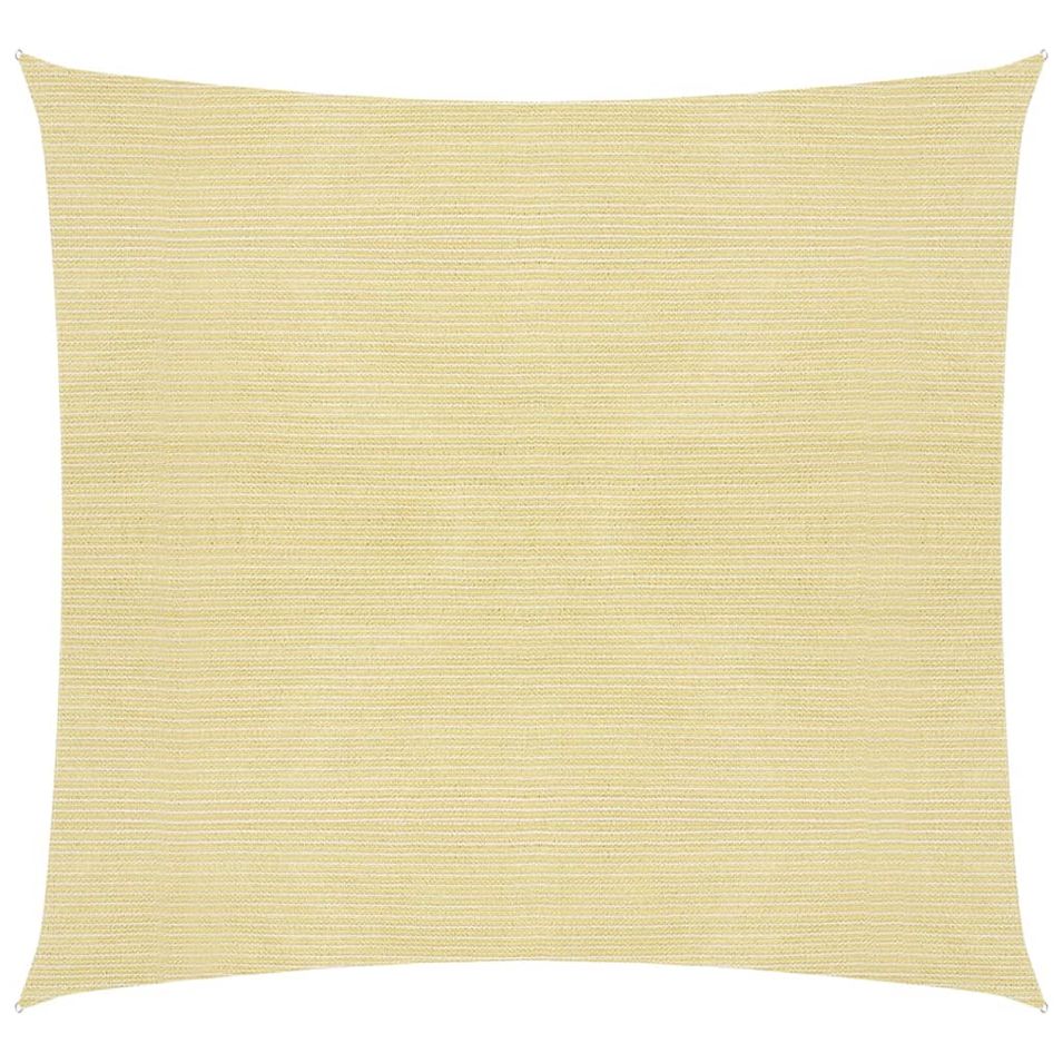 Voile d'ombrage 160 g/m² Beige 2,5x2,5 m PEHD - Photo n°1