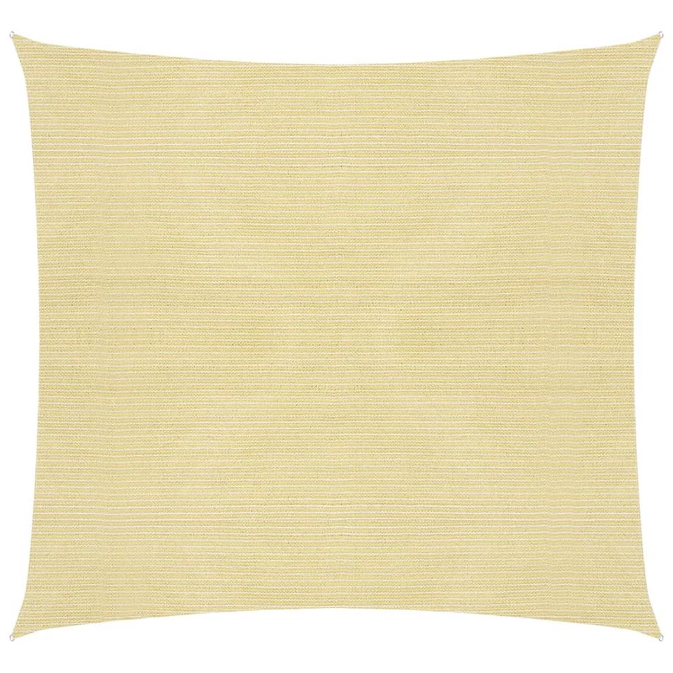 Voile d'ombrage 160 g/m² Beige 4x4 m PEHD - Photo n°1
