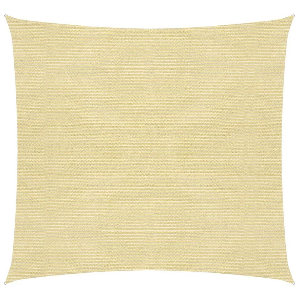 Voile d'ombrage 160 g/m² Beige 4x4 m PEHD - Photo n°1