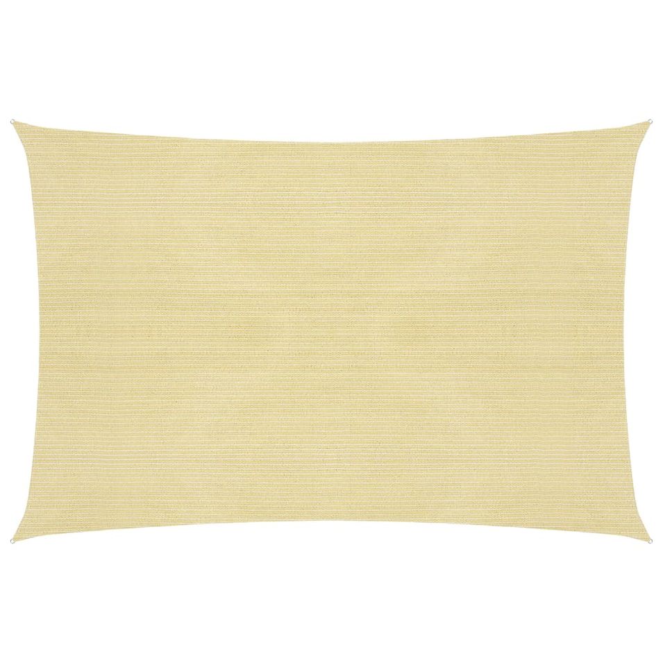 Voile d'ombrage 160 g/m² Beige 4x7 m PEHD - Photo n°1