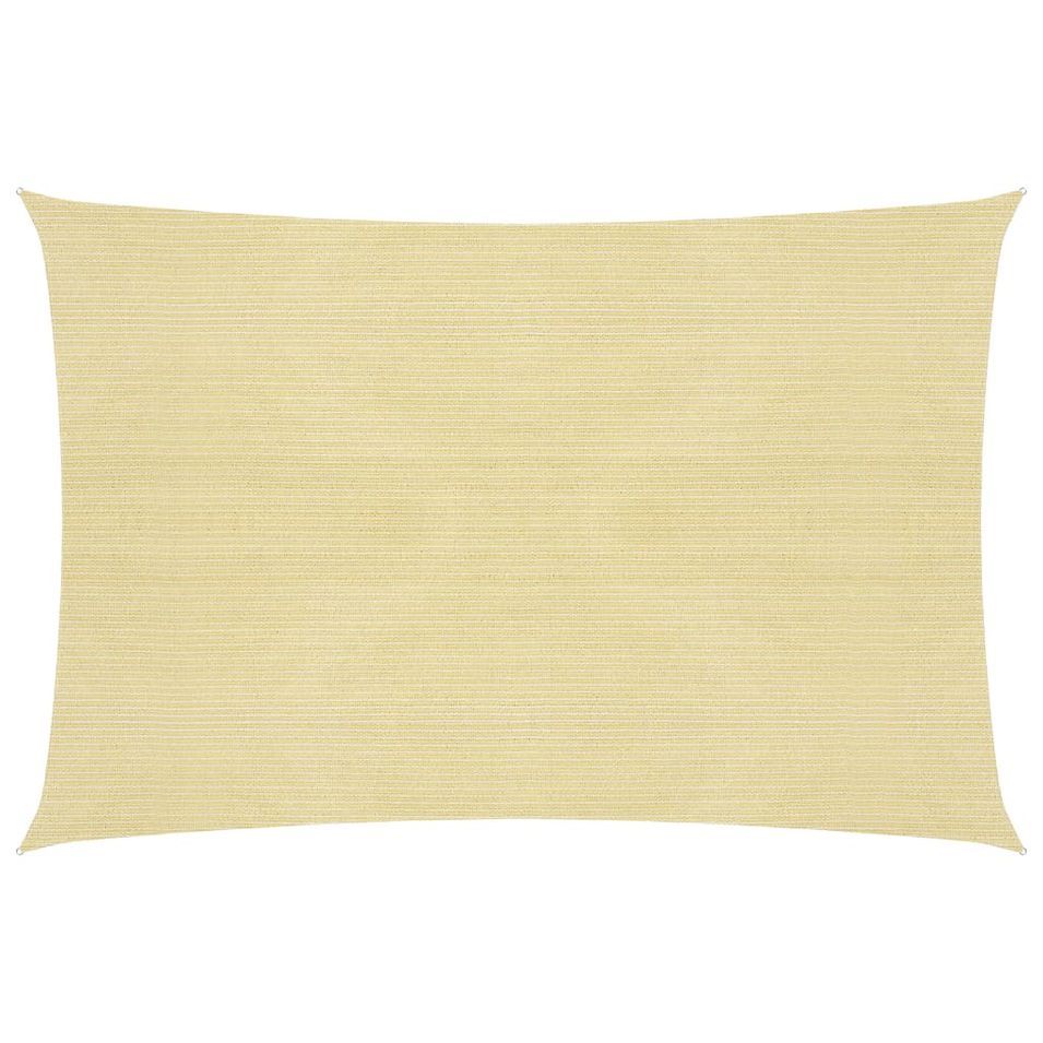 Voile d'ombrage 160 g/m² Beige 5x6 m PEHD - Photo n°1
