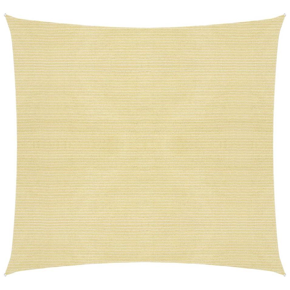 Voile d'ombrage 160 g/m² Beige 7x7 m PEHD - Photo n°1