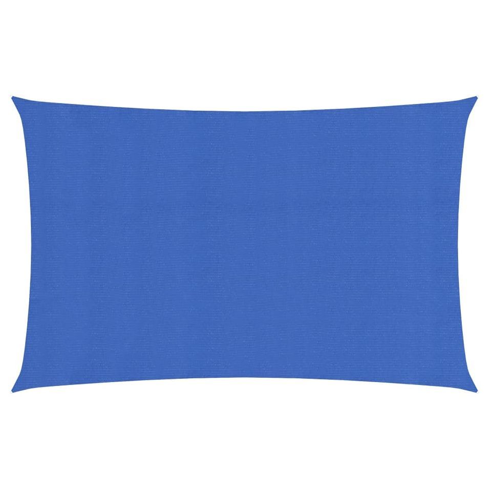 Voile d'ombrage 160 g/m² Bleu 2x5 m PEHD - Photo n°1
