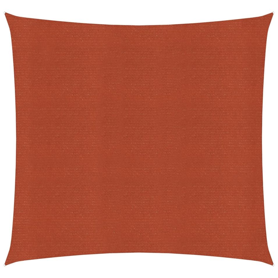 Voile d'ombrage 160 g/m² carré terre cuite 2,5x2,5 m PEHD - Photo n°1