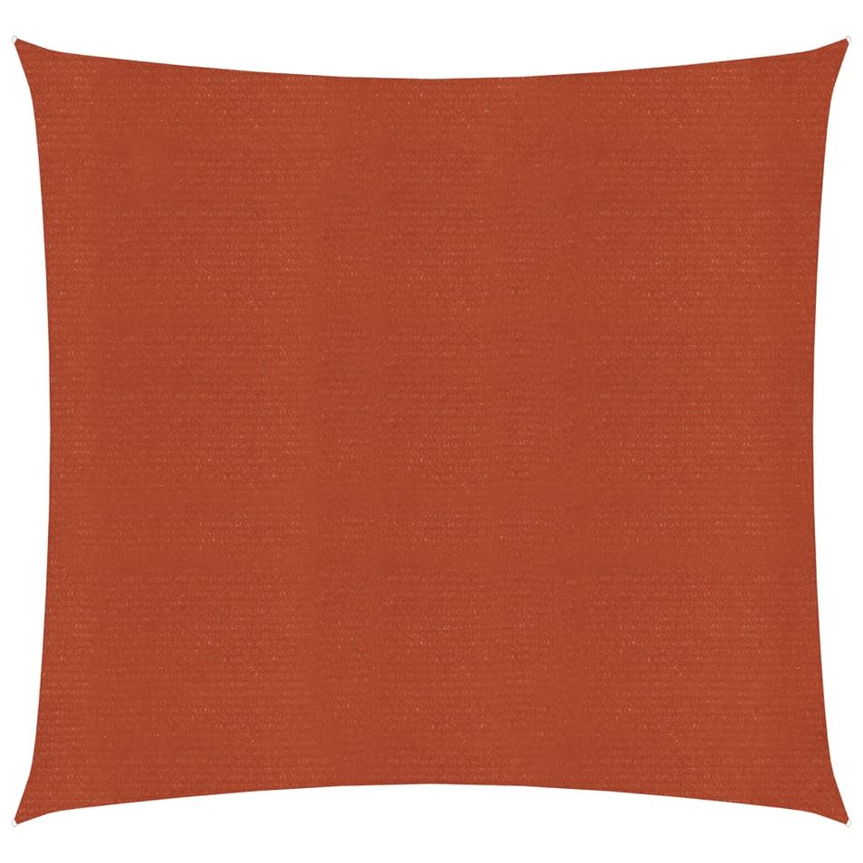 Voile d'ombrage 160 g/m² carré terre cuite 3,6x3,6 m PEHD - Photo n°1