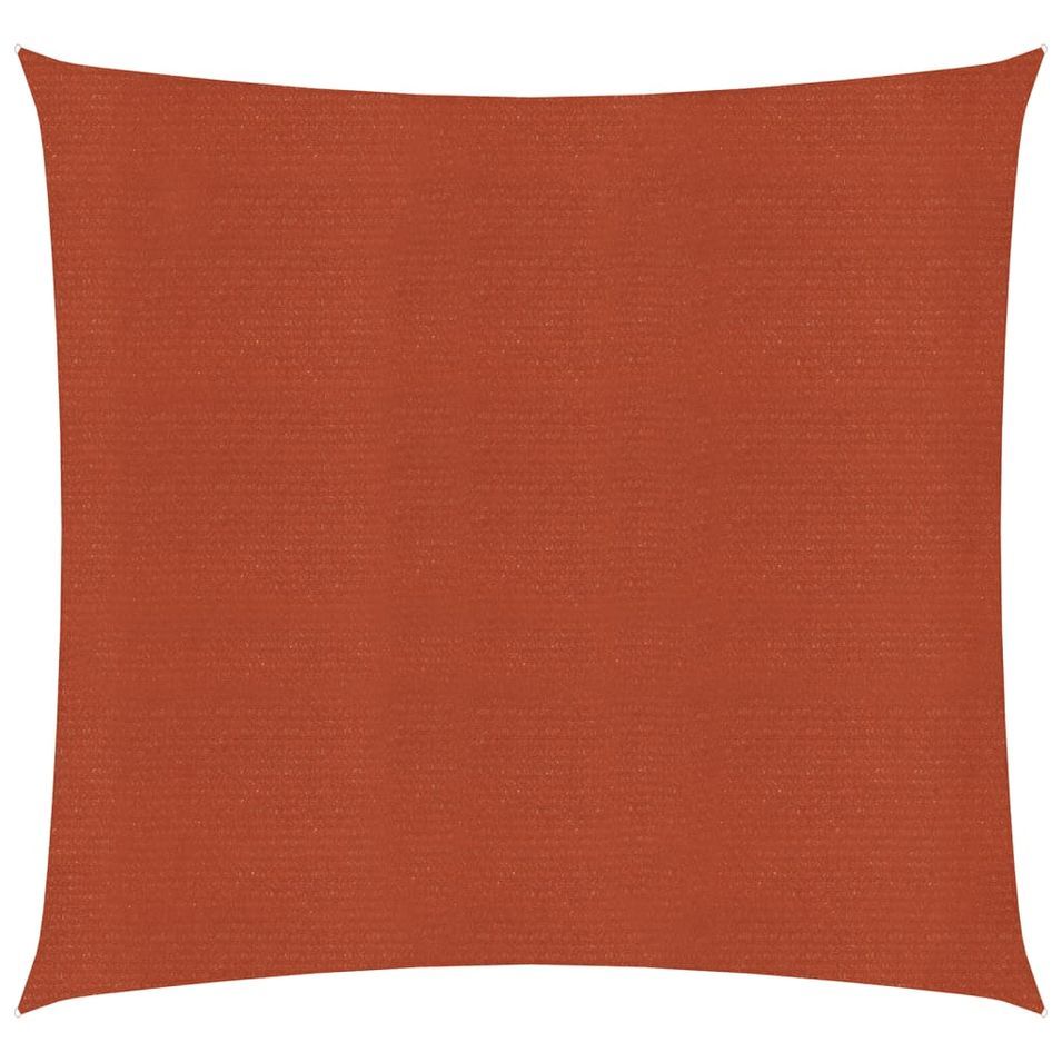 Voile d'ombrage 160 g/m² carré terre cuite 4,5x4,5 m PEHD - Photo n°1