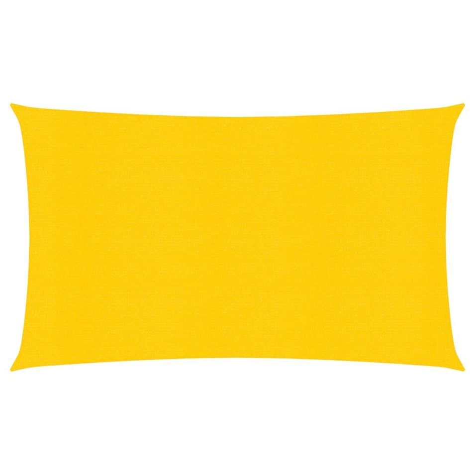 Voile d'ombrage 160 g/m² Jaune 2x5 m PEHD - Photo n°1