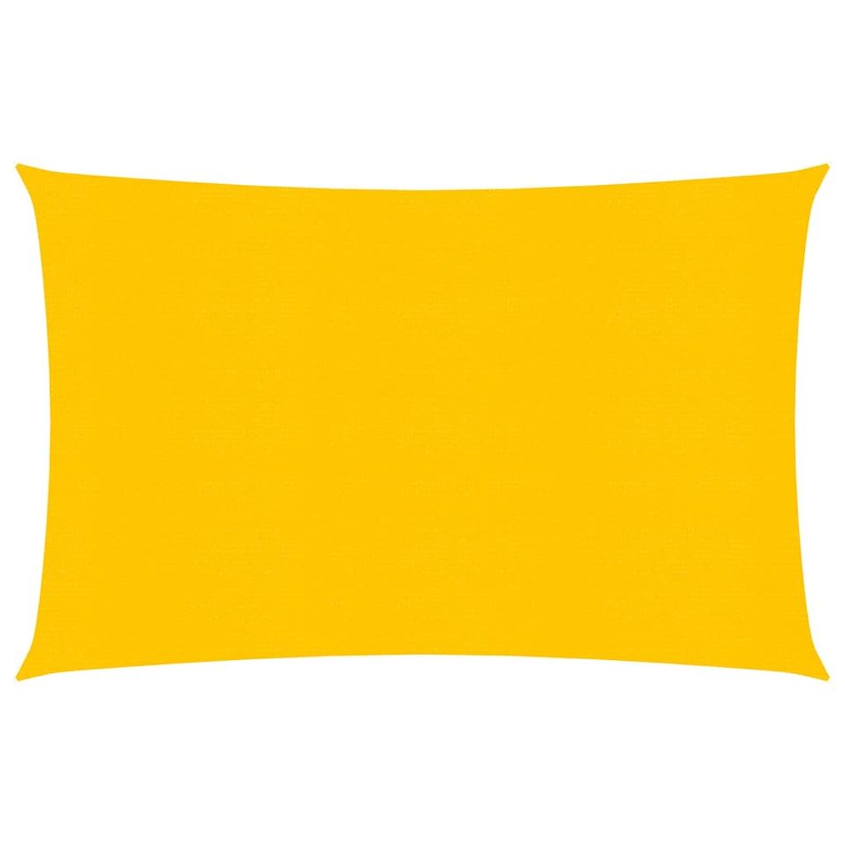 Voile d'ombrage 160 g/m² Jaune 3x5 m PEHD - Photo n°1