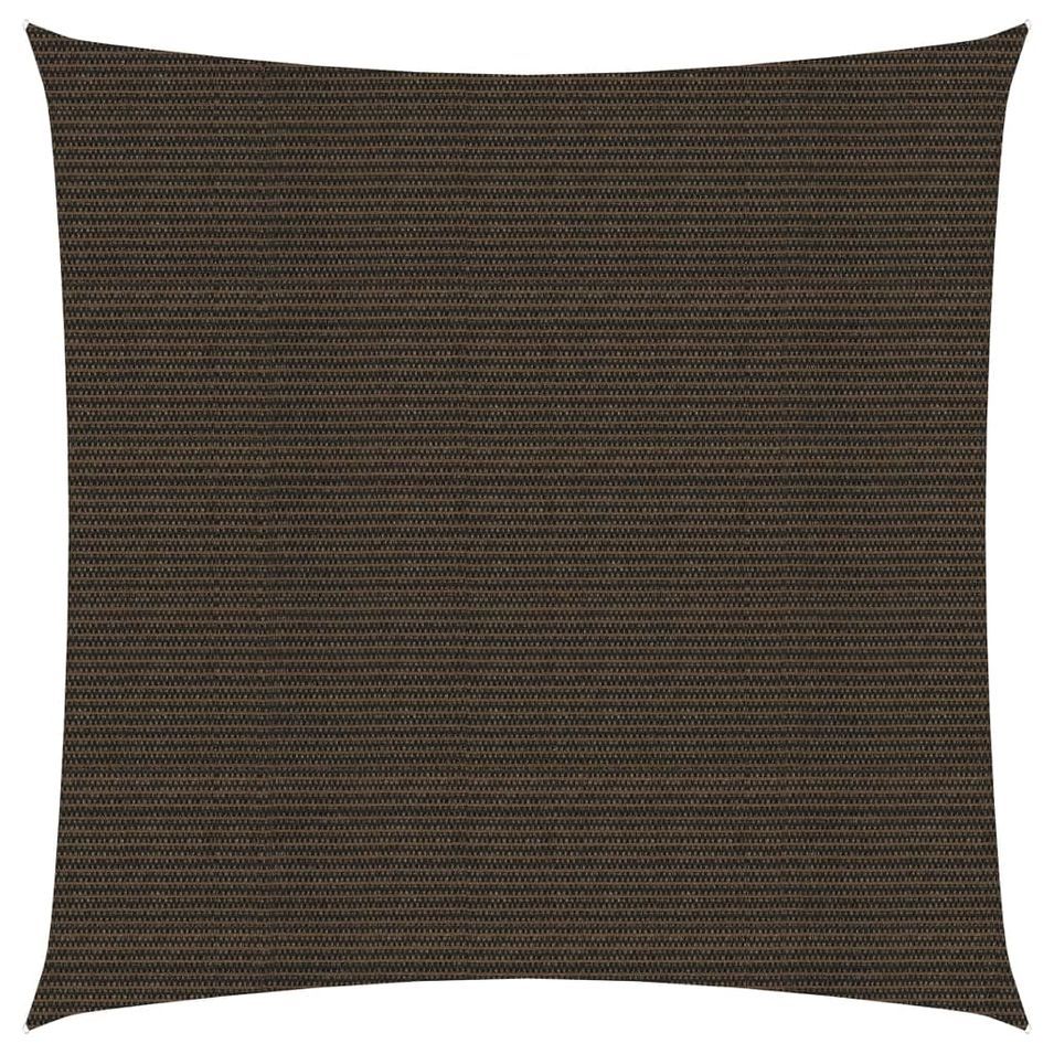 Voile d'ombrage 160 g/m² Marron 2,5x2,5 m PEHD - Photo n°1