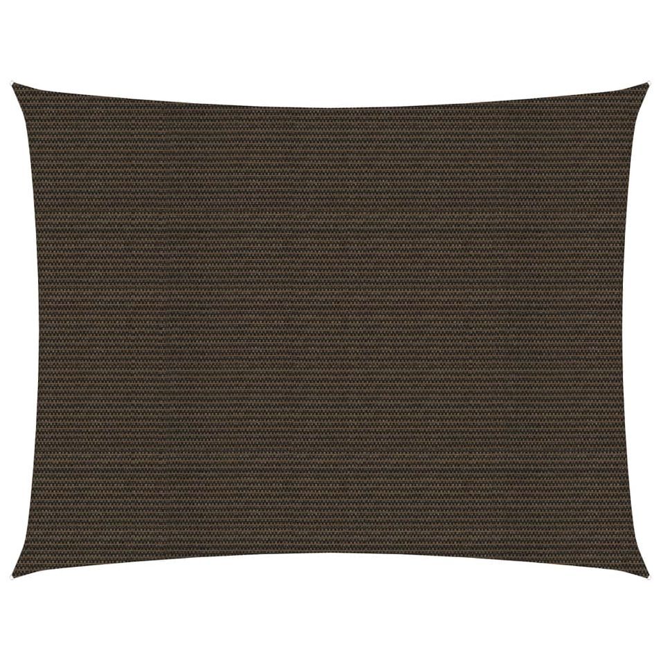 Voile d'ombrage 160 g/m² Marron 2,5x4 m PEHD - Photo n°1