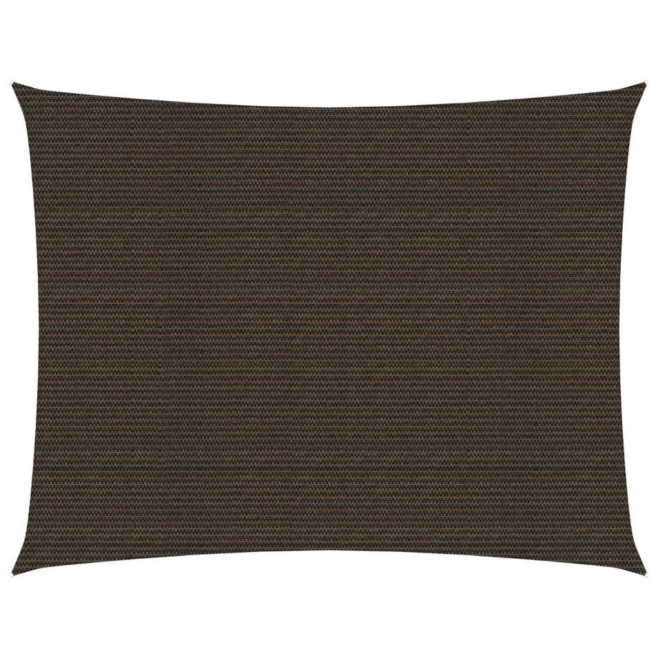 Voile d'ombrage 160 g/m² Marron 2x3,5 m PEHD - Photo n°1