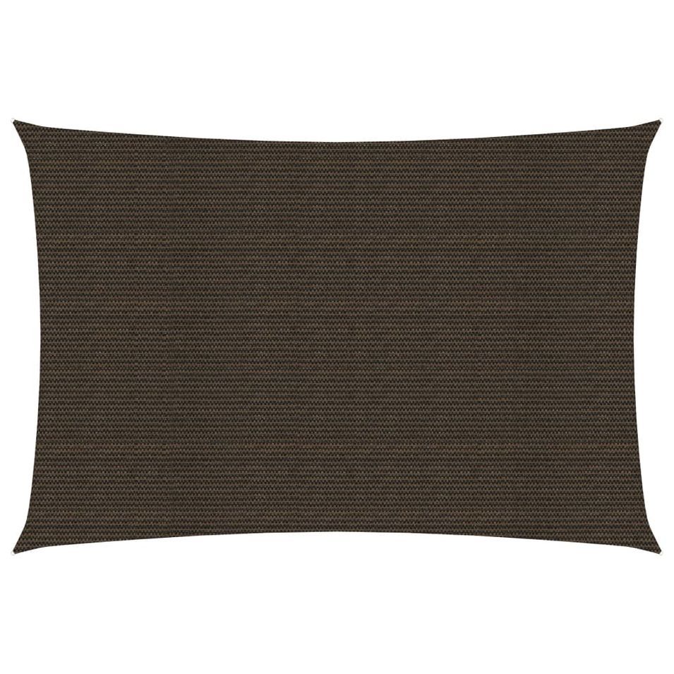 Voile d'ombrage 160 g/m² Marron 2x4 m PEHD - Photo n°1