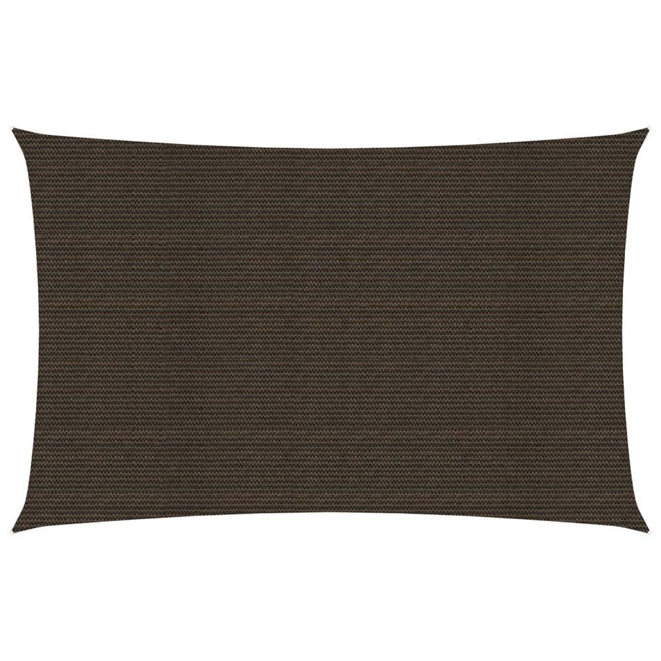 Voile d'ombrage 160 g/m² Marron 2x5 m PEHD - Photo n°1