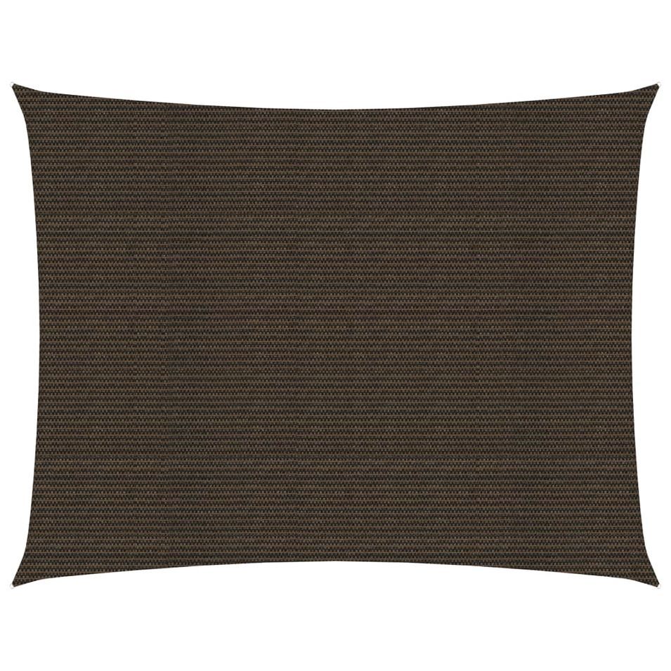 Voile d'ombrage 160 g/m² Marron 3,5x5 m PEHD - Photo n°1