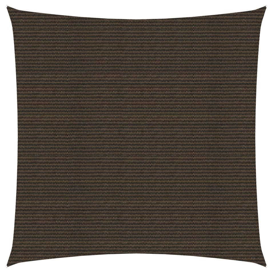 Voile d'ombrage 160 g/m² Marron 3,6x3,6 m PEHD - Photo n°1