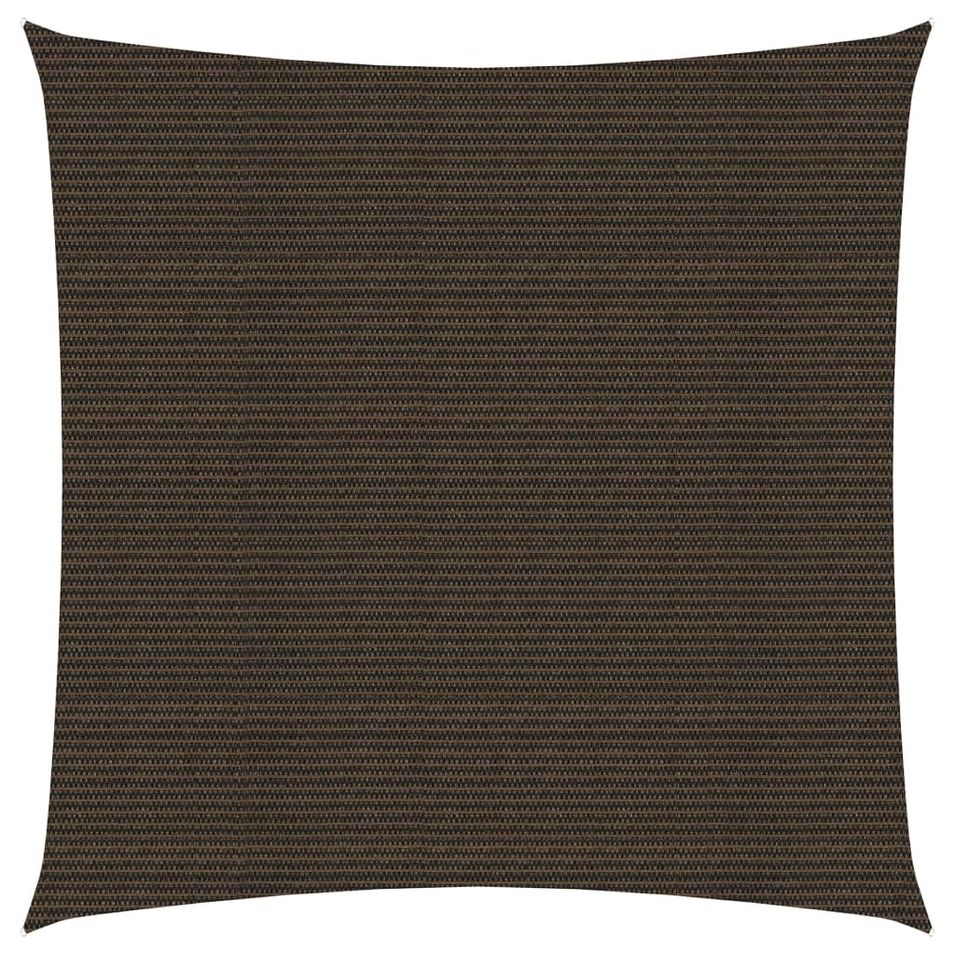Voile d'ombrage 160 g/m² Marron 3x3 m PEHD - Photo n°1