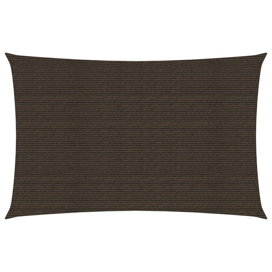 Voile d'ombrage 160 g/m² Marron 3x6 m PEHD - Photo n°1