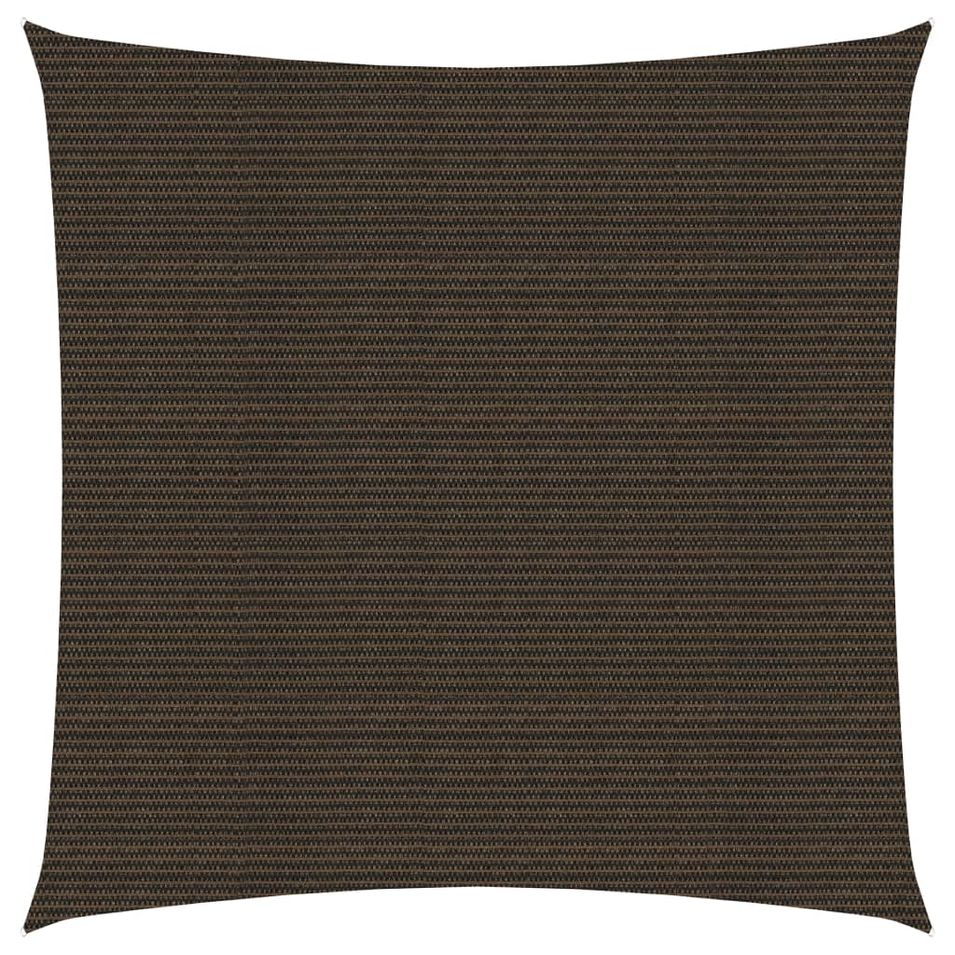 Voile d'ombrage 160 g/m² Marron 4,5x4,5 m PEHD - Photo n°1
