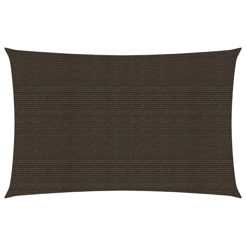 Voile d'ombrage 160 g/m² Marron 4x7 m PEHD - Photo n°1