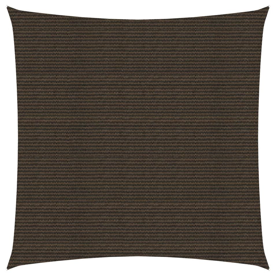 Voile d'ombrage 160 g/m² Marron 5x5 m PEHD - Photo n°1