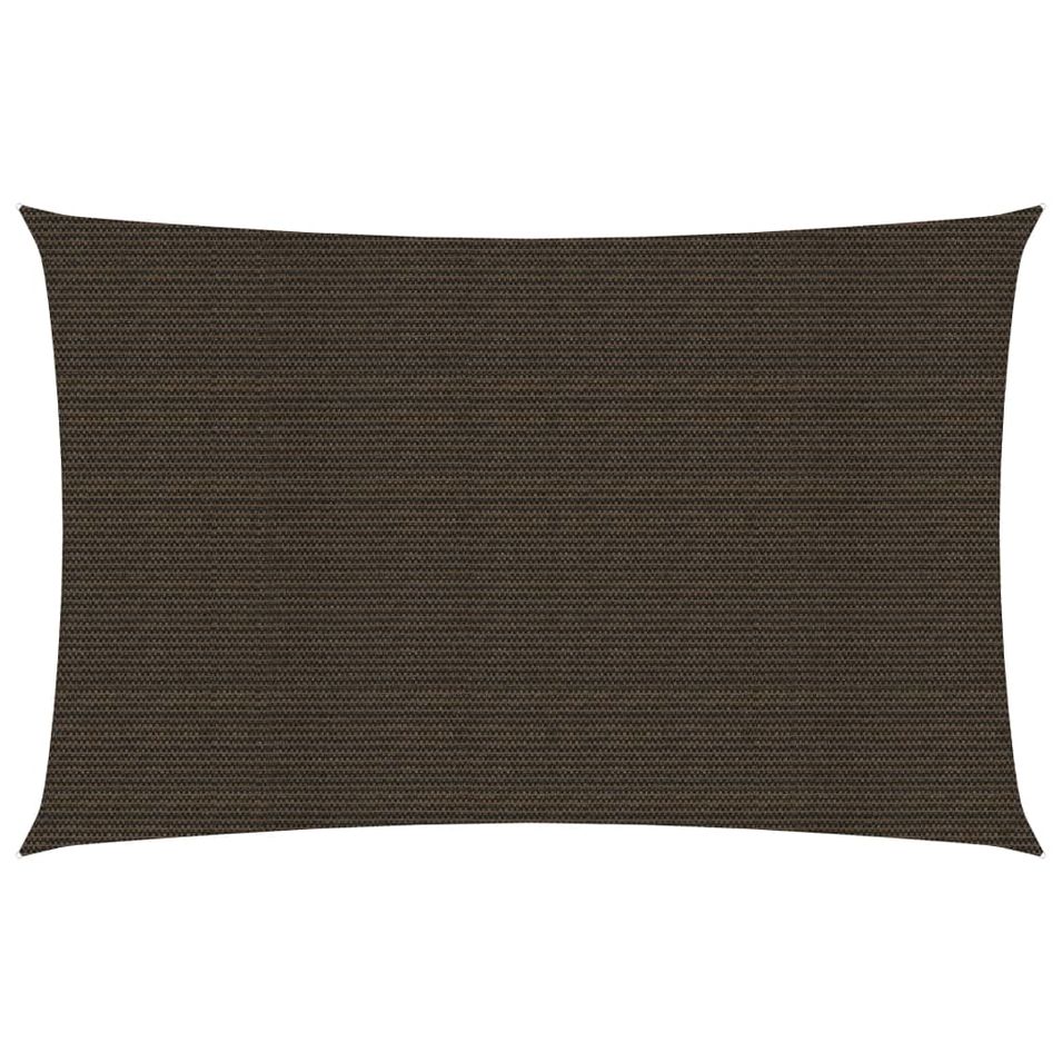 Voile d'ombrage 160 g/m² Marron 5x7 m PEHD - Photo n°1