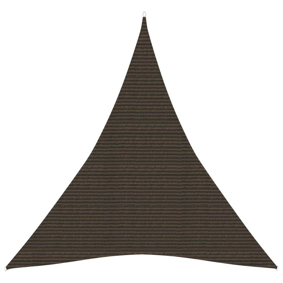 Voile d'ombrage 160 g/m² Marron 5x7x7 m PEHD - Photo n°1