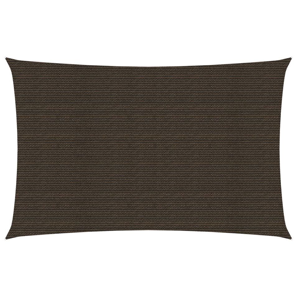 Voile d'ombrage 160 g/m² Marron 5x8 m PEHD - Photo n°1