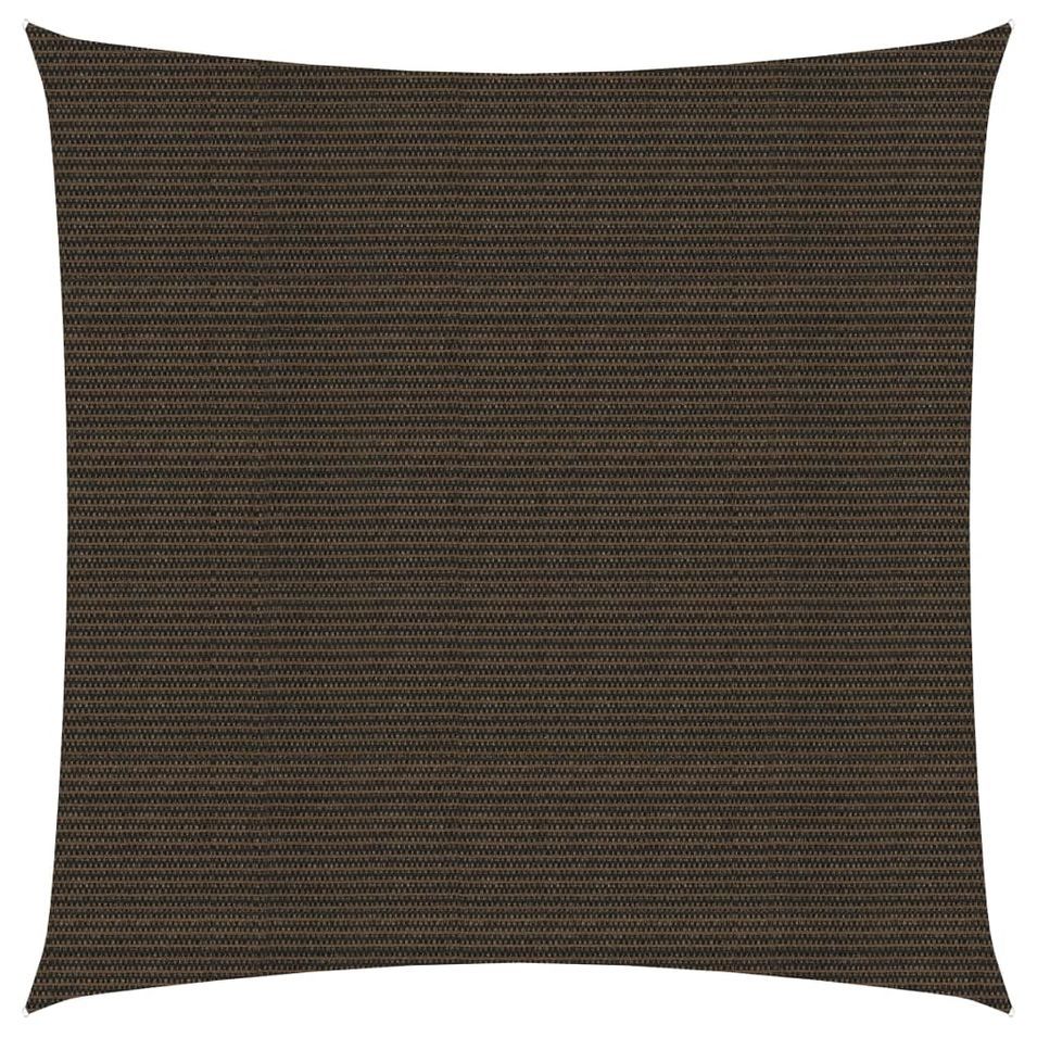 Voile d'ombrage 160 g/m² Marron 6x6 m PEHD - Photo n°1