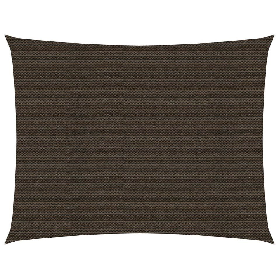 Voile d'ombrage 160 g/m² Marron 6x7 m PEHD - Photo n°1