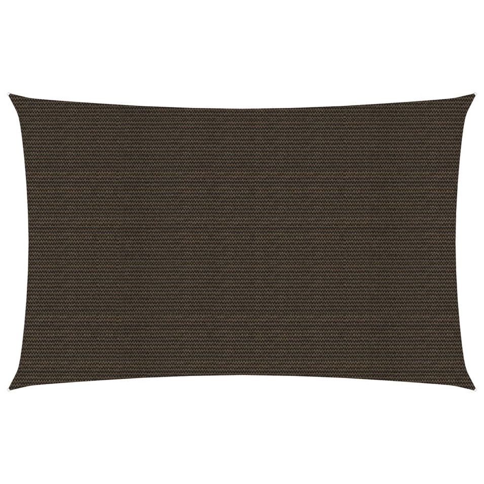 Voile d'ombrage 160 g/m² Marron 6x8 m PEHD - Photo n°1