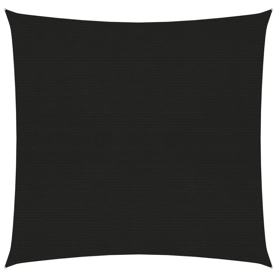 Voile d'ombrage 160 g/m² Noir 2,5x2,5 m PEHD - Photo n°1
