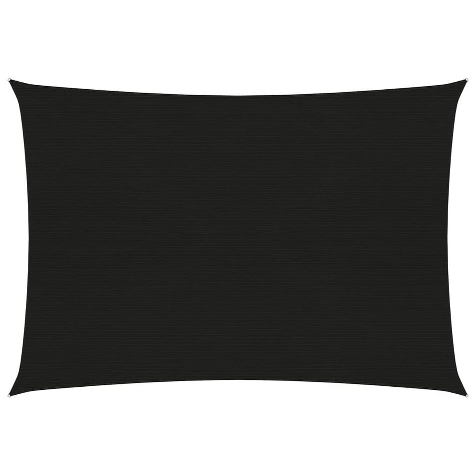 Voile d'ombrage 160 g/m² Noir 2,5x3,5 m PEHD - Photo n°1