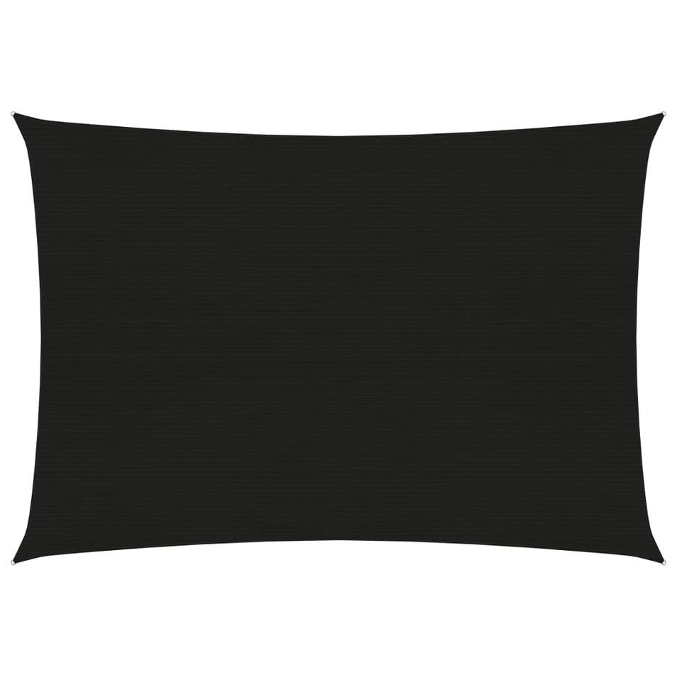 Voile d'ombrage 160 g/m² Noir 2,5x4 m PEHD - Photo n°1