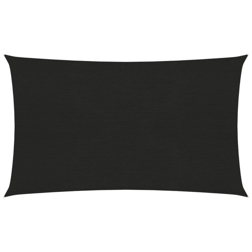 Voile d'ombrage 160 g/m² Noir 2,5x5 m PEHD - Photo n°1